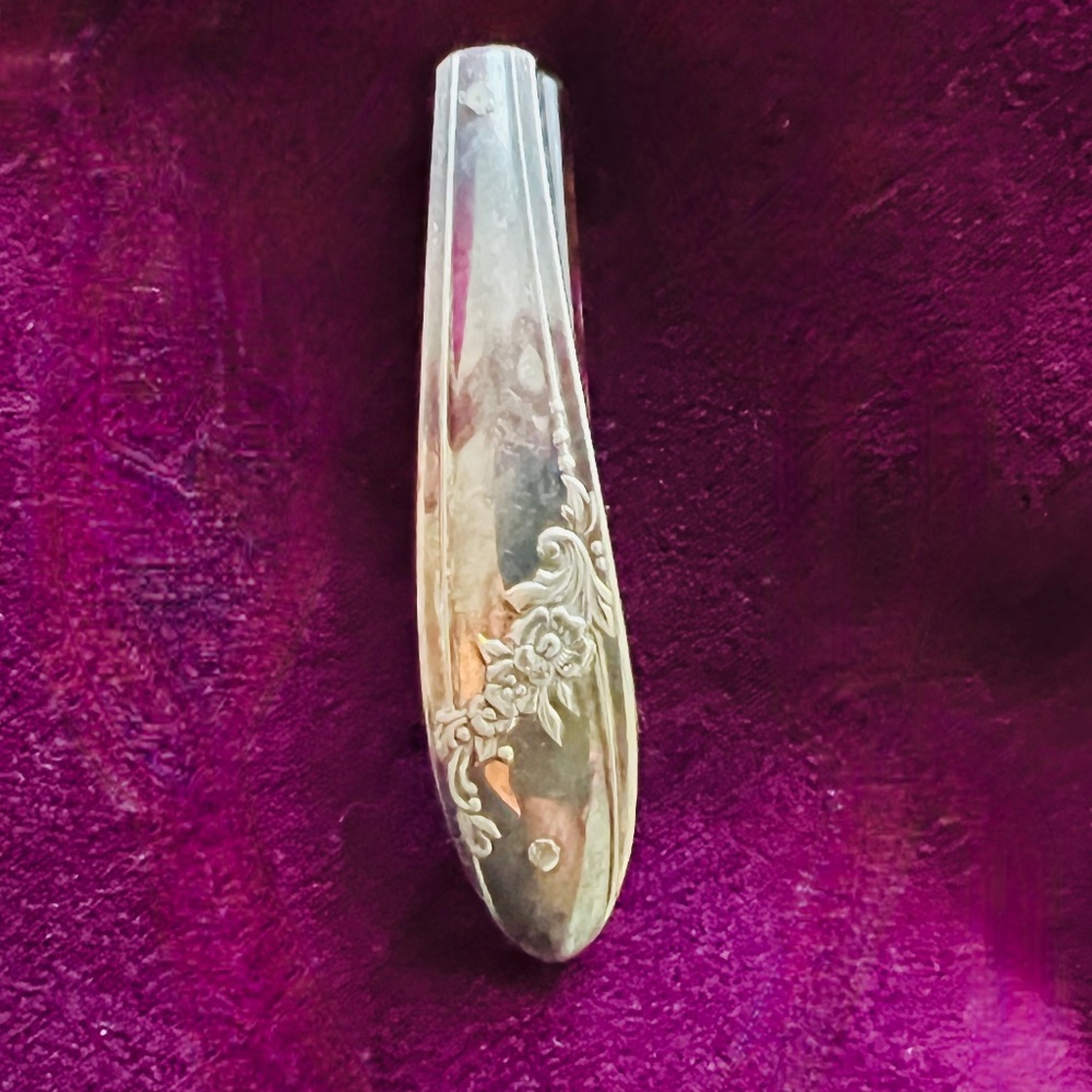 French Barrette Silver  Hair Clasp